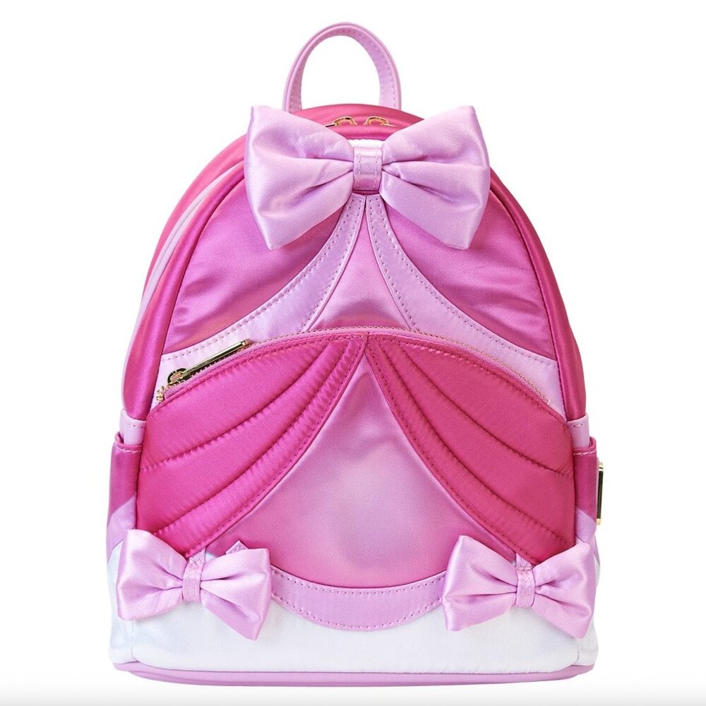 Loungefly Cinderella 75th Anniversary Pink Bow Gown Cosplay Mini Backpack NWT
